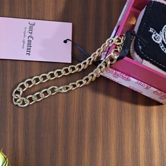 Juicy Couture Lovers Club Square Zip Wallet Black & Pink NWT - Picture 7 of 10